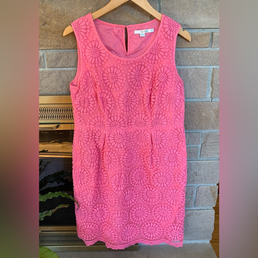 Boden Embroidered Pink Dress
